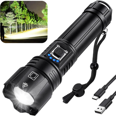 Linterna Led Recargable Intensa 90000 Lúmenes